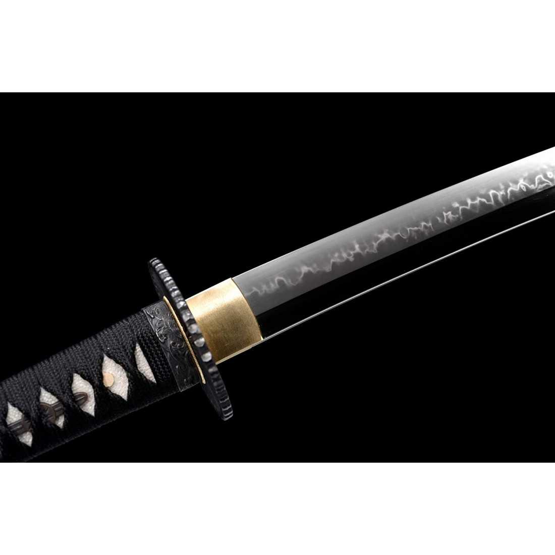 Clay Tempered Japanese Samurai T10 Steel Katana Sword Full Tang Tameshigiri