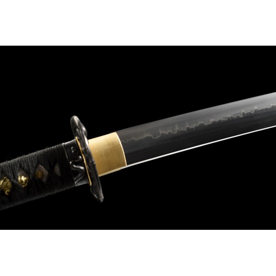 Handmade Traditional Japanese Samurai Katana Swords Clay Tempered T10 ...